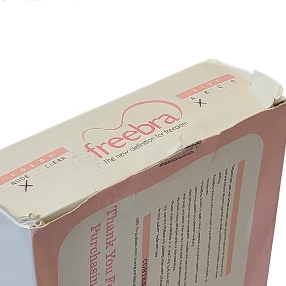 Freebra Size A Cup Strapless Backless Adhesive Silicone Nude Bra & Nipple Covers - Picture 10 of 15